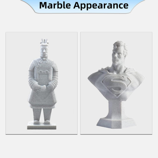 TEQStone PLA Filament 1.75mm Marble Grey, stone-like surface, precision +/- 0.03mm 3D printer filament Marble PLA 1kg spool vacuum packed