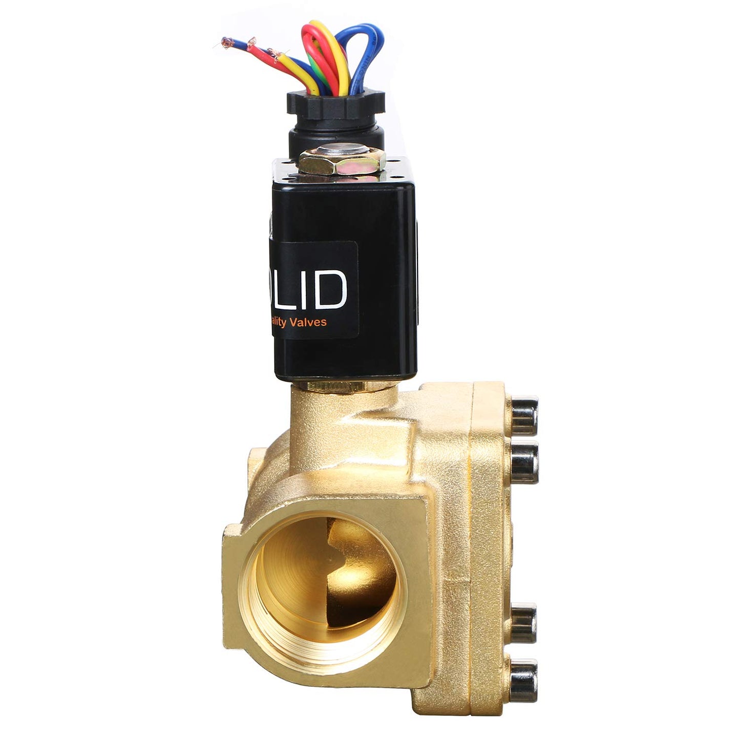 1" Electric Brass Solenoid Valve 220 V AC 16 bar, normally closed (NC), VITON, for water, air, oil, Vertical or Horizontal Mounting