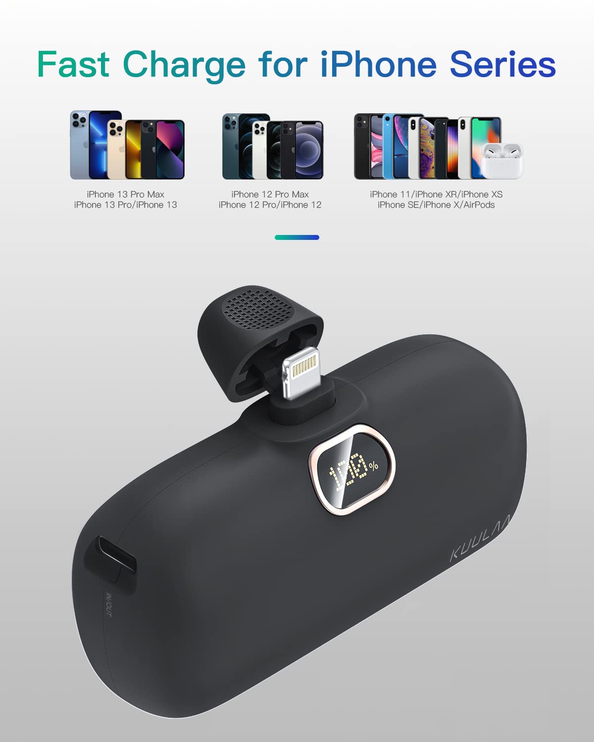 Listen to Kuulaa Power Bank 5000 mAh, PD 20W power bank fast charging, portable charger, compatible with iPhone 12/12 Pro / 12 Pro Max / 13/13 Pro / 13 Pro Max / 11 Pro/XR/X / 8 / Plus.