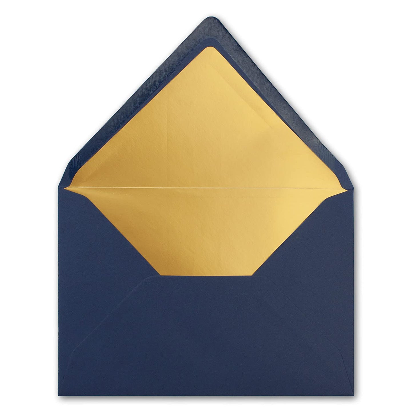 50 metallic gold-lined envelopes, size C5 - 156 x 220 mm, dark blue, with pointed flap and wet adhesive - ColorsFroh by GUSTAV NEUSER