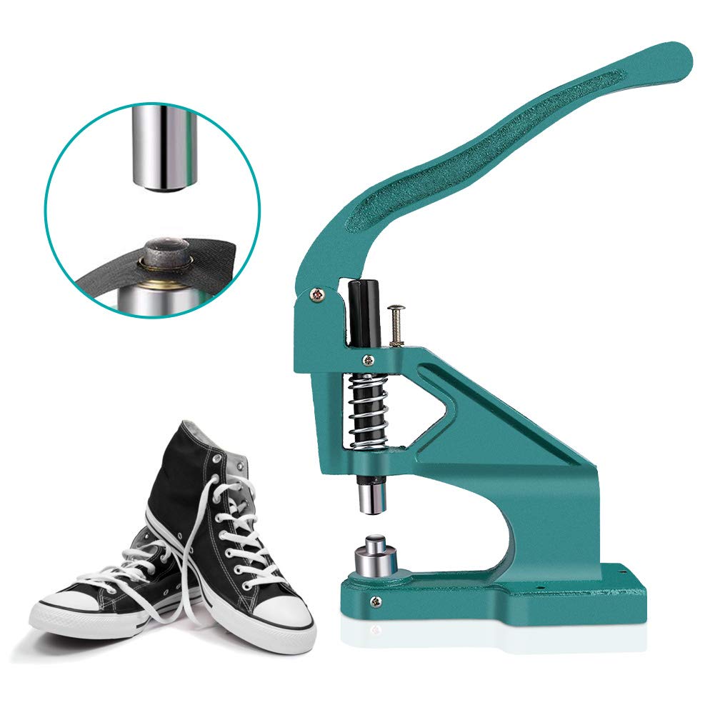 Joyful eyelet press set, eyelet pliers set hand press eyelet machine blind rivet pliers rivet pliers nut riveting pliers set 3 dies 900 eyelets 6/10/12 mm for leather crafting curtains drapes PVC