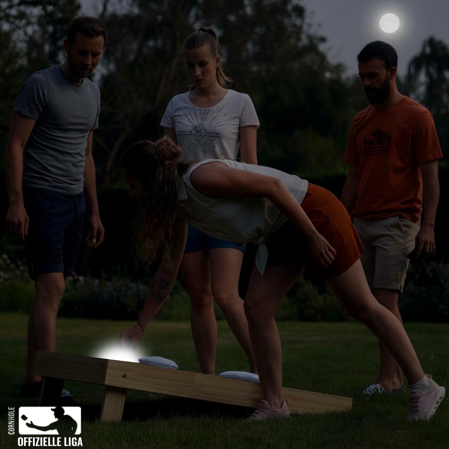 Original Cornhole® Official Game | American Cornhole Game with LED lights | Official Size | 100% Wood | 2 boards + 8 bags + 1 Protective Cover | OriginalCup®