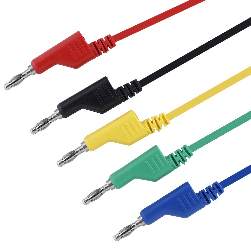 4mm banana plug test lead set P1036B with alligator clips, U probes for multimeter testing.