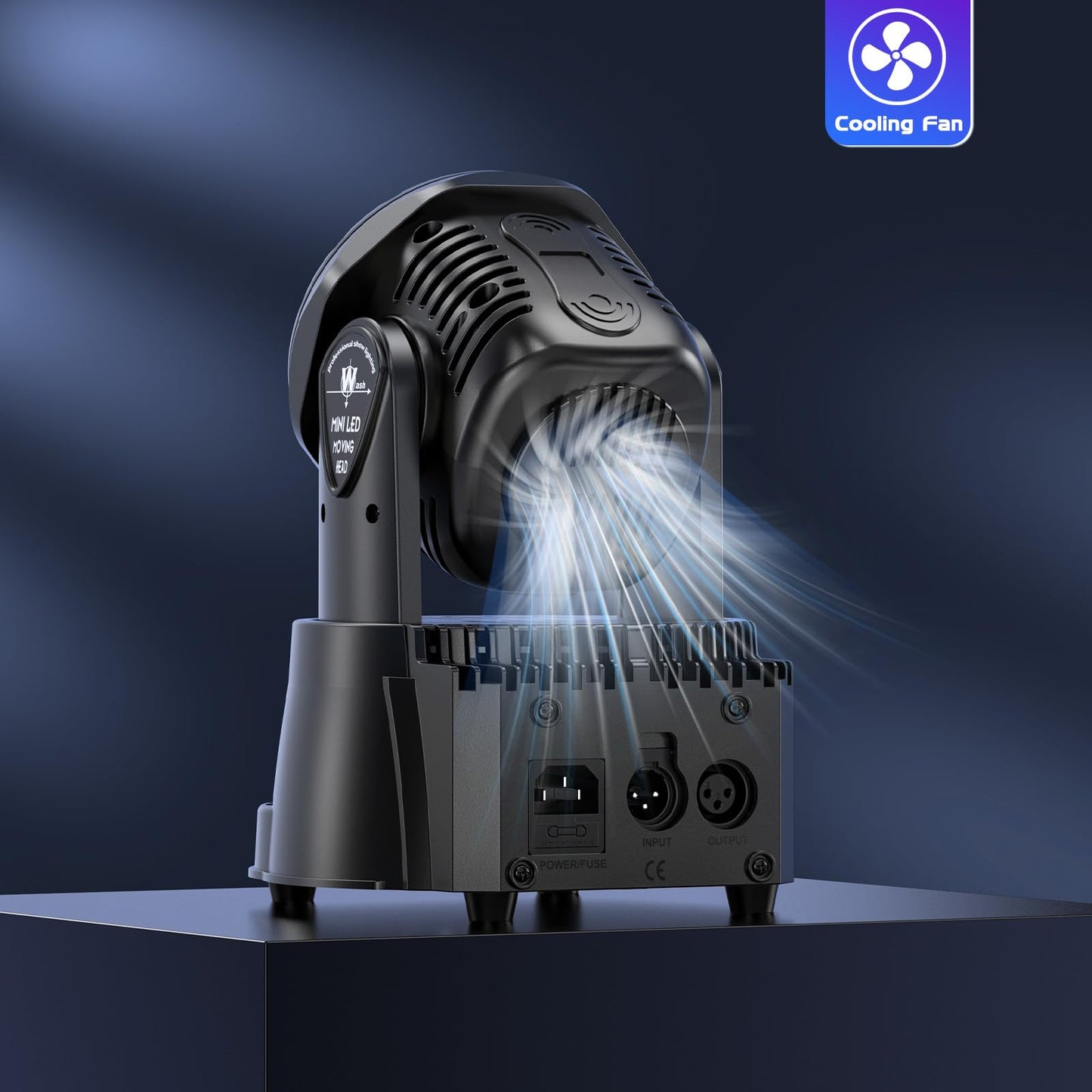 2 pack 7X15W Moving Head Wash LED lights with dmx512 RGBW, 5 control modes, 4 in 1 DJ lights for live events, bar, karaoke, Christmas, Halloween, home parties, weddings.