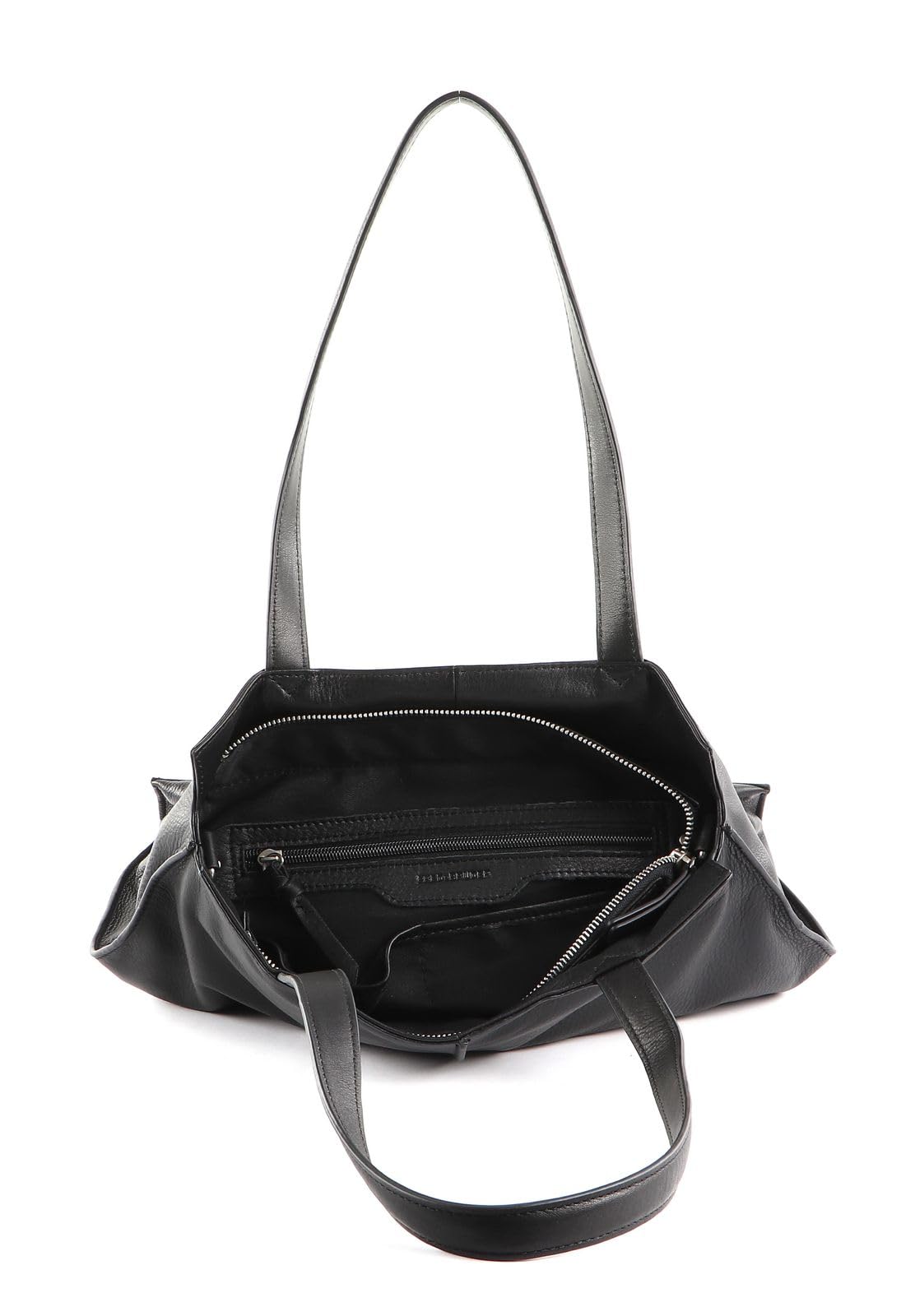 FREDsBRUDER shoulder bag for women with label appliqués.