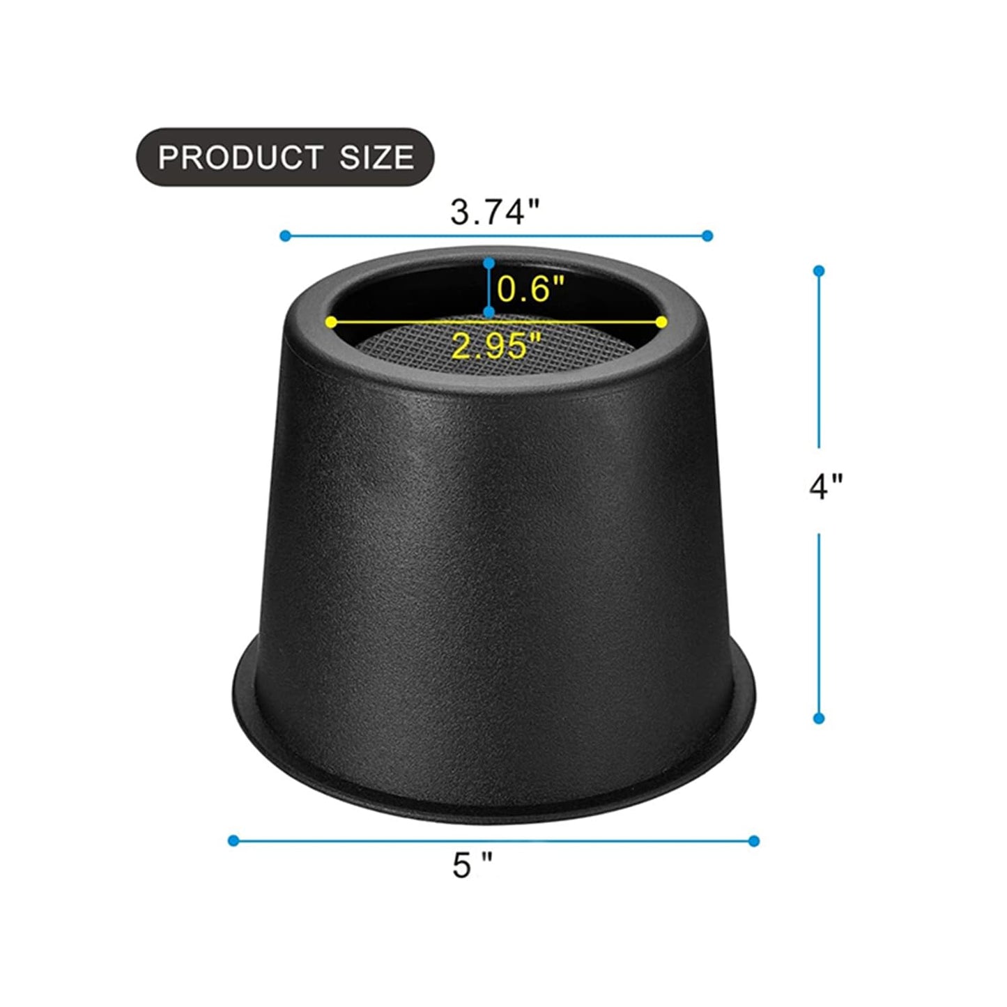 tonchean furniture riser set, bed riser with 10cm height, table riser, chair riser. 3-inch diameter elephant foot bed riser.