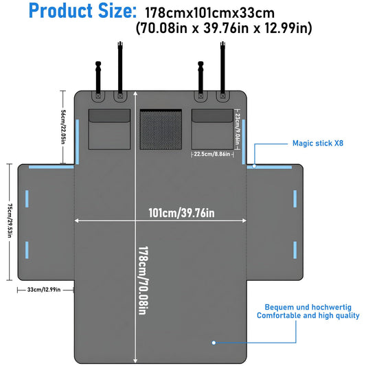 AUSYIWI Trunk Protector with Bumper Guard, Cargo Liner, Quilted Dog Blanket with Storage Bag, Universal Car Mat for Dogs, Water Resistant, Scratch Resistant & Easy to Clean