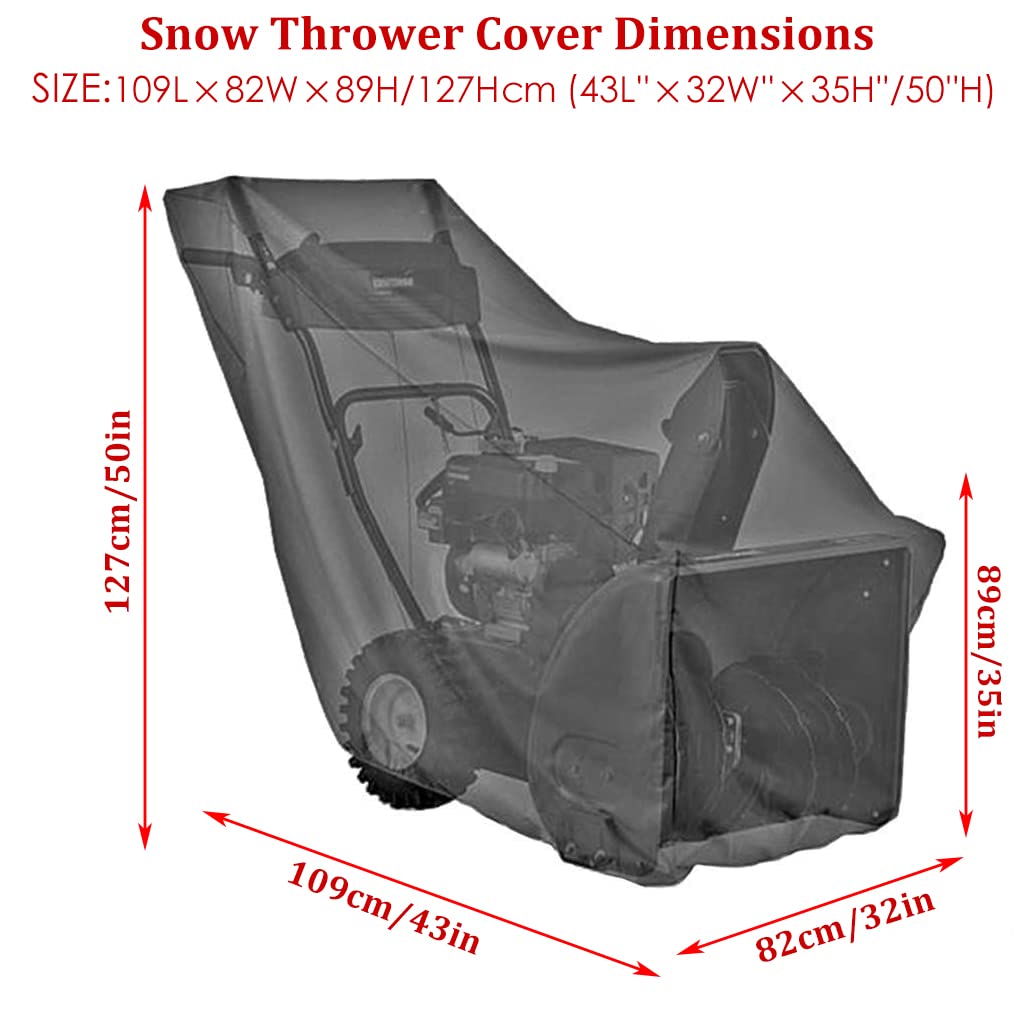 MAYHOUR Snow Shovel Cover High-performance waterproof, dustproof, anti-UV snow shovel cover Outdoor protection 210D silver-coated Oxford cloth tear-resistant (109×81×89cm×127cm / 43×32×35in×50in)