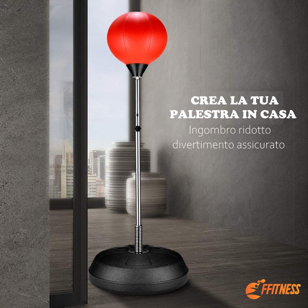 Kids' fitness punching ball with removable base and adjustable pole | Boxing bag for training
