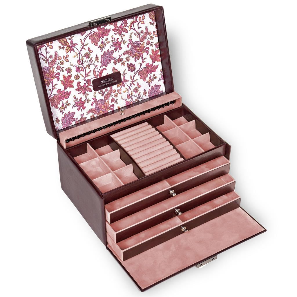 Jewelry box Jasmine florage/bordeaux
