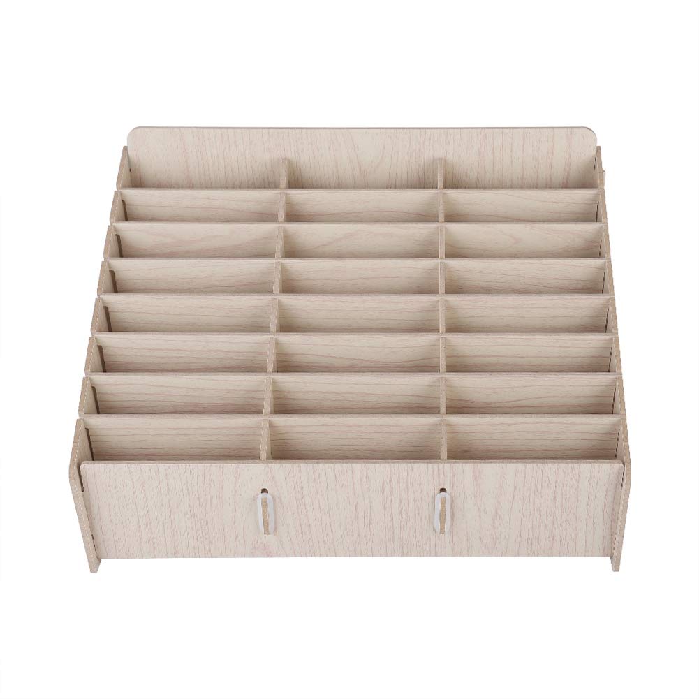 Cuifati phone storage box, clean desktop phone storage box, multiple cell wood phone management storage box, wooden phone holder desktop organizer storage box.