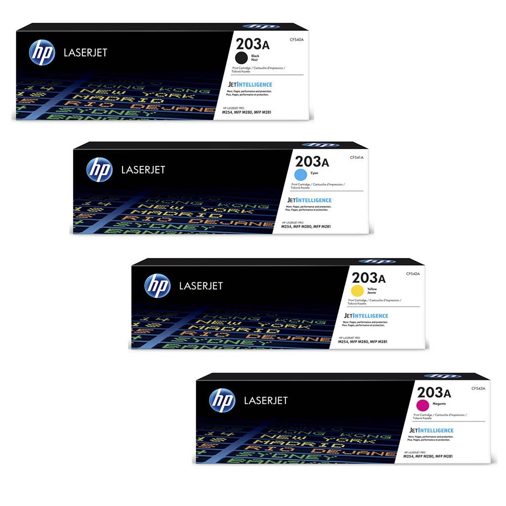HP Color LaserJet Pro MFP M280nw original Tonerkit 203A - CF540A / CF541A / CF542A / CF543A