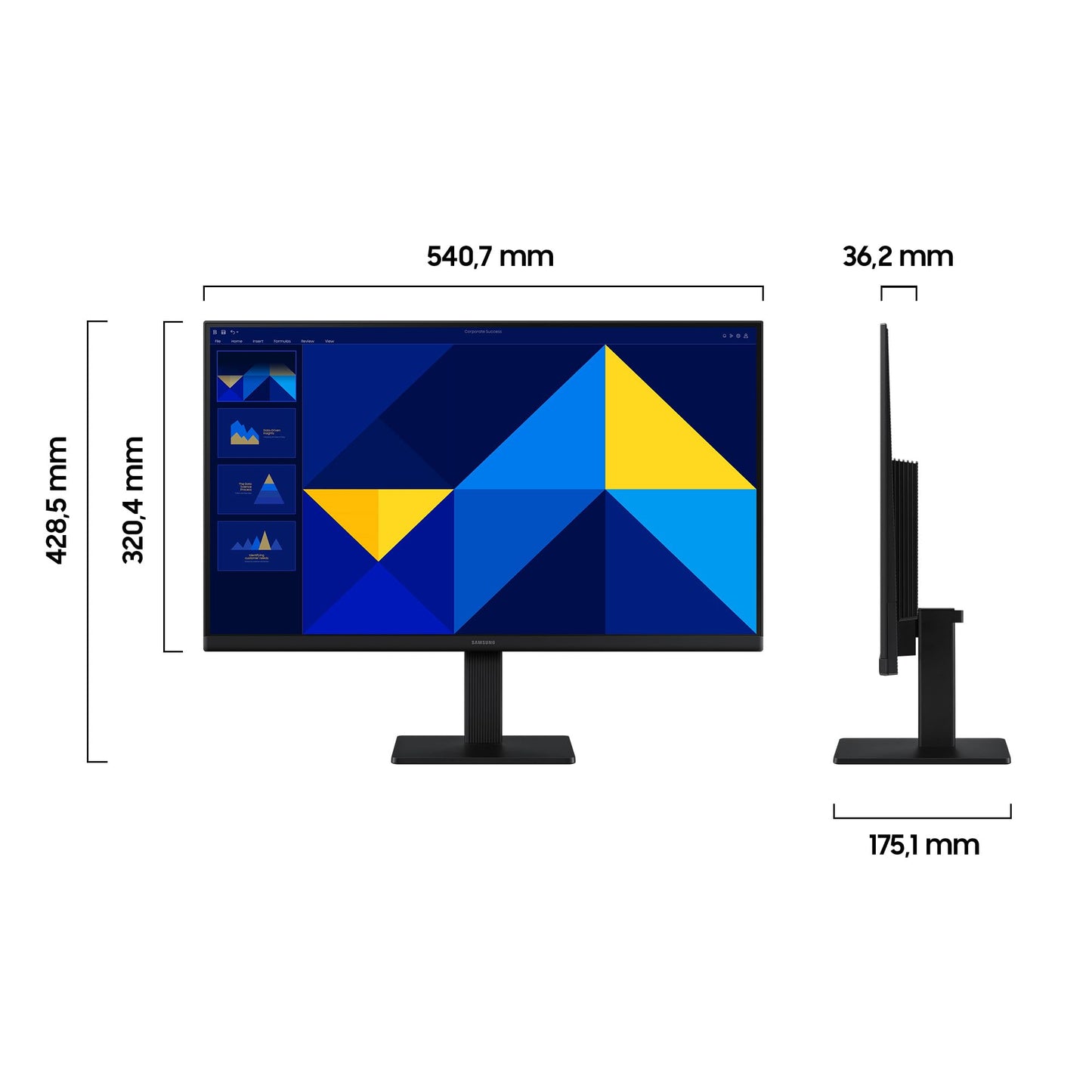 Samsung 24-inch Essential S3 S30GD, Full HD 1080p (1920 x 1080), PC monitor, screen, 100 Hz, IPS panel, Game Mode, Off Timer Plus, Eye Saver Mode, Flicker Free, LS24D304GAUXEN