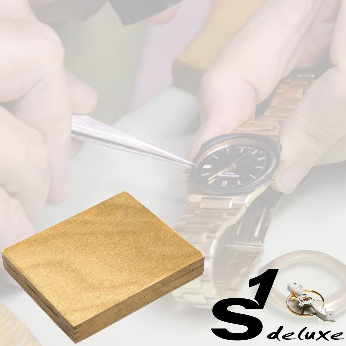 7 SA tweezers for watch repair by S1 Deluxe© - watchmaker tweezers - watch tool