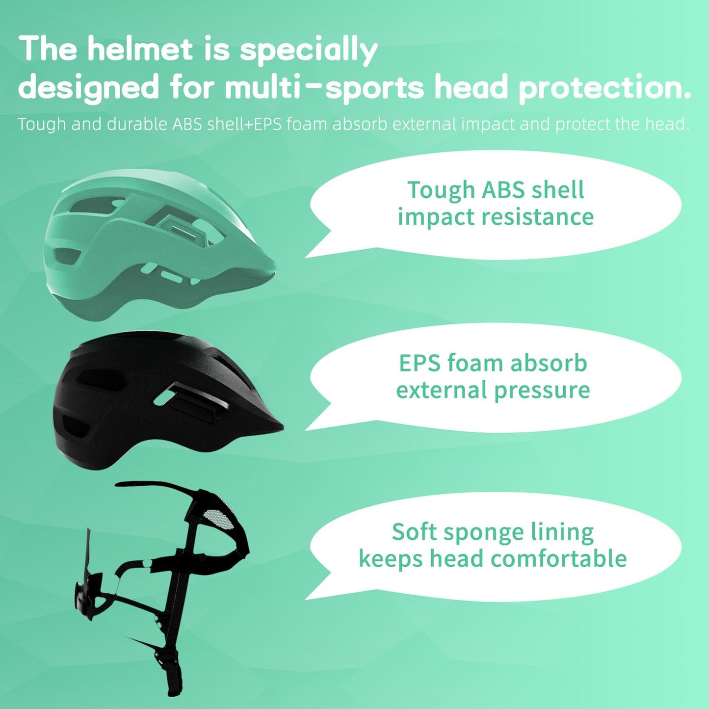 KORIMEFA Toddler Helmet Kids Bike Helmet Baby Multi-Sport Adjustable Helmet Sports Helmet Cycling Bike Roller Skateboard Helmet Lightweight for Kids Boys Girls 2-8 years old (Green, S)