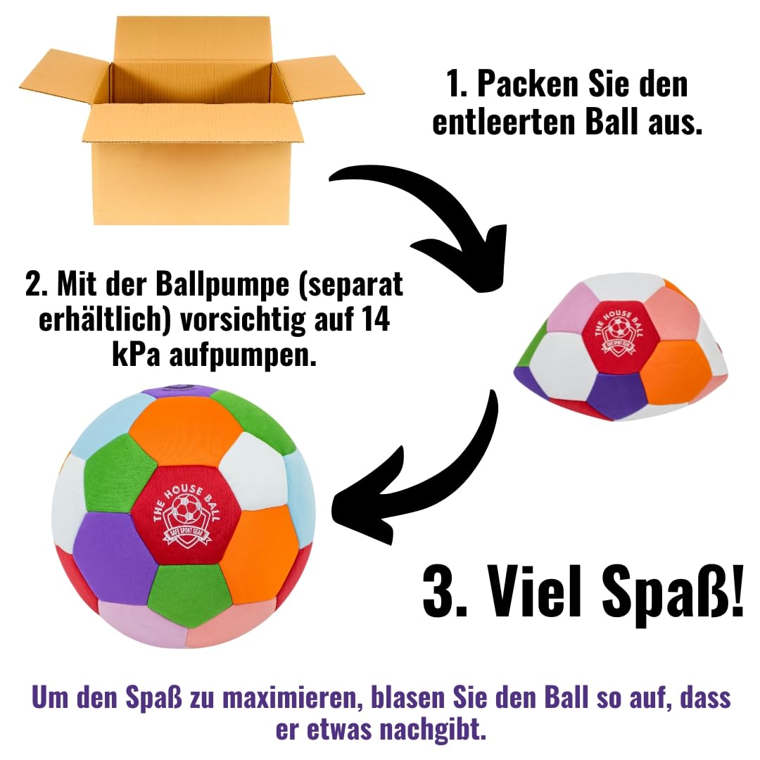 Safe Sport Gear - The House Ball - Original Softball soccer ball Size 4, Perfect soccer ball for kids, Indoor soccer for kids & teens, Fun, High quality - The House Ball