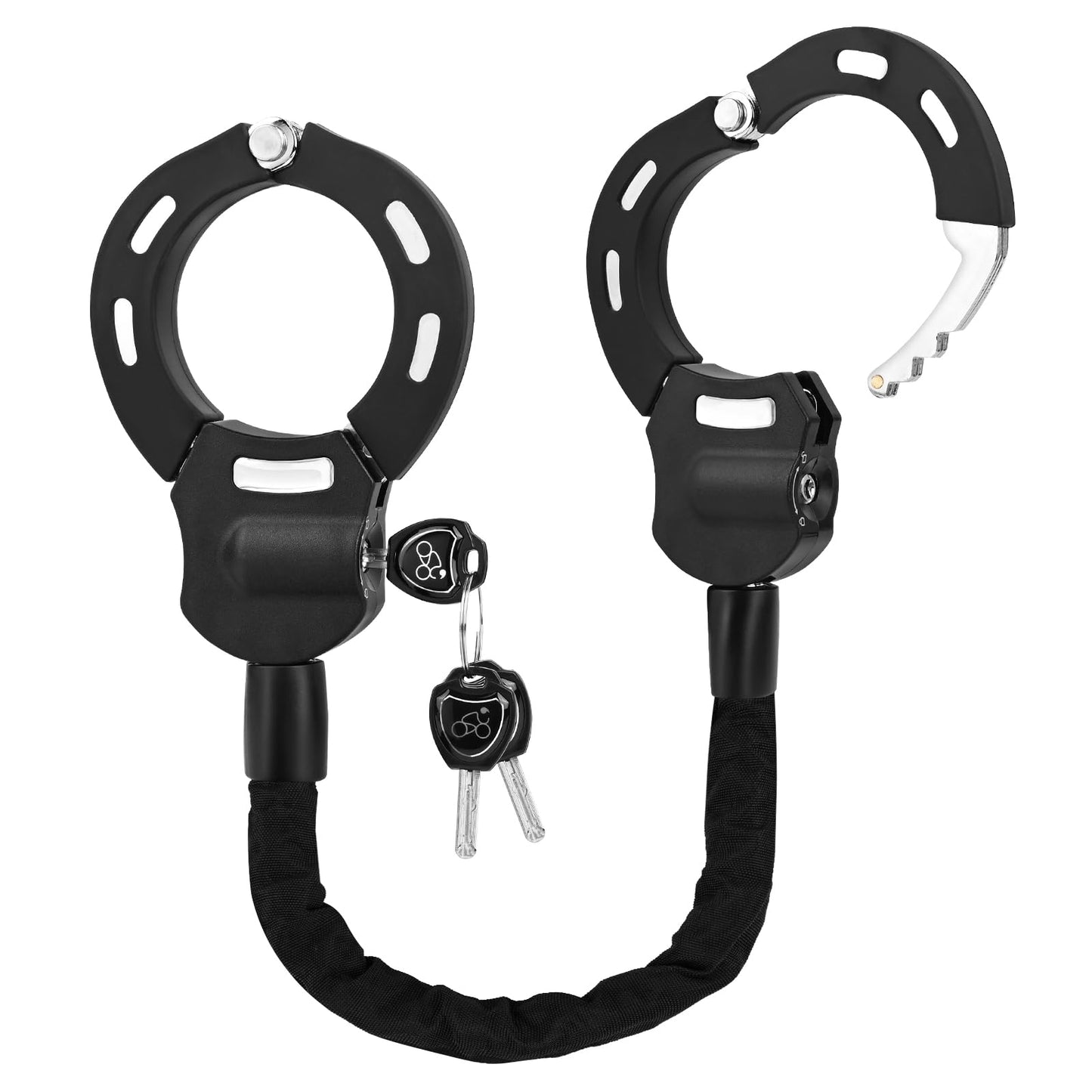 GuKKK E-Scooter lock, handcuff lock with key, bike lock for E-Scooter with rubber lock sleeve, 93CM, 1.46KG, high security lock ideal for scooters, bikes, and e-bikes, motorcycles