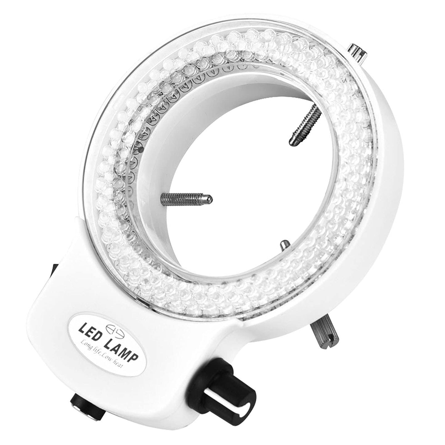 Microscope Camera 144 LED Beads Light Source Brightness Adjustable Ring Lamp (White EU Plug 110-220V)