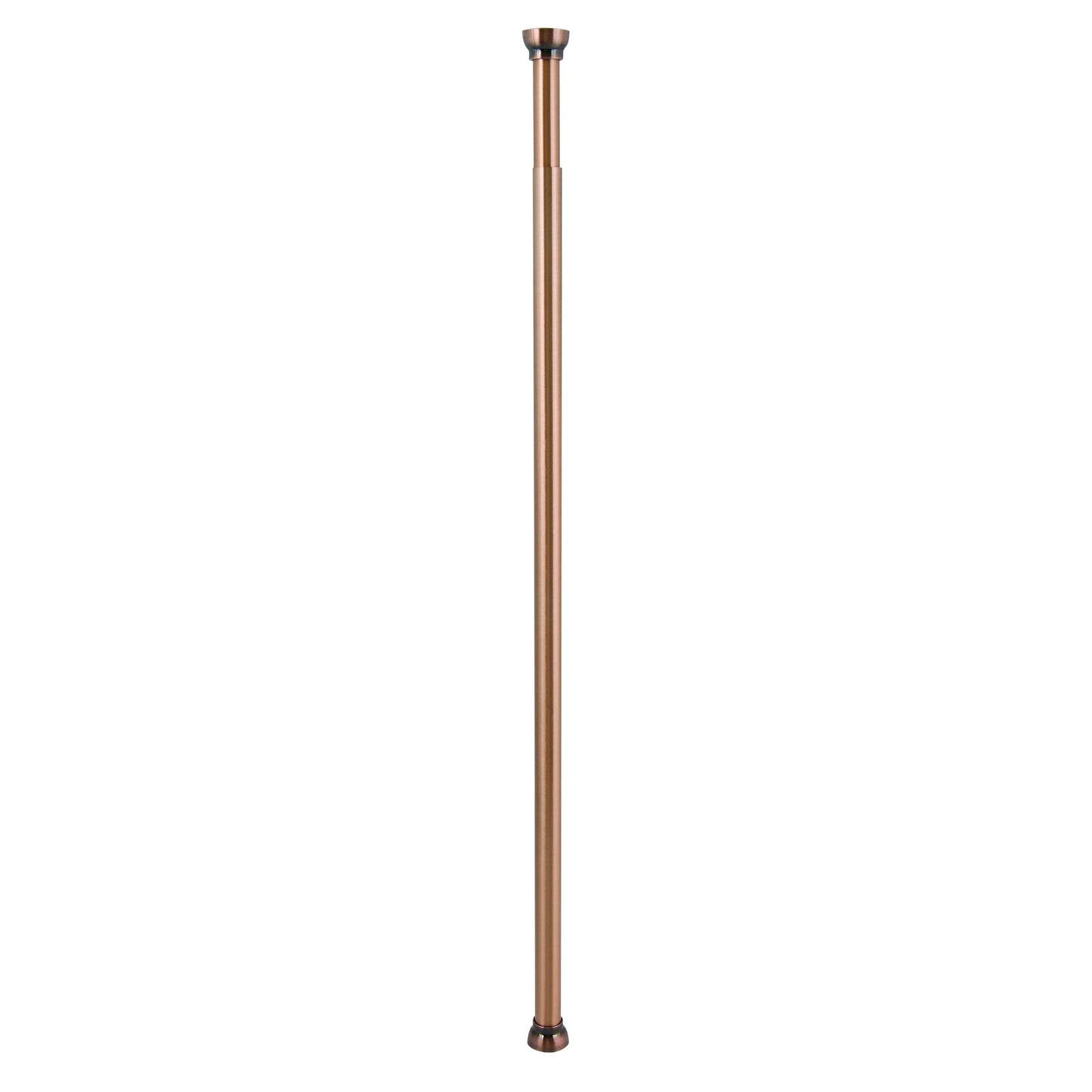 Spirella telescopic rod Crete | Shower curtain rod without drilling | Tension rod, adjustable by twisting, secure hold | as a shower rod, clothes rod | Copper 75-125 cm, Aluminum, Brown