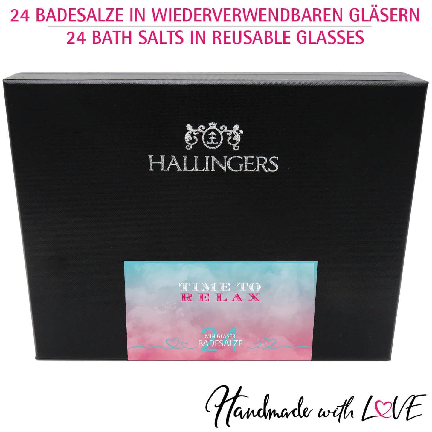Hallinger's Time to Relax - set of 24 bath salts for relaxation with Dead Sea salts (set) - Christmas gift ideas & gifts for advent calendar | Congratulations New Home