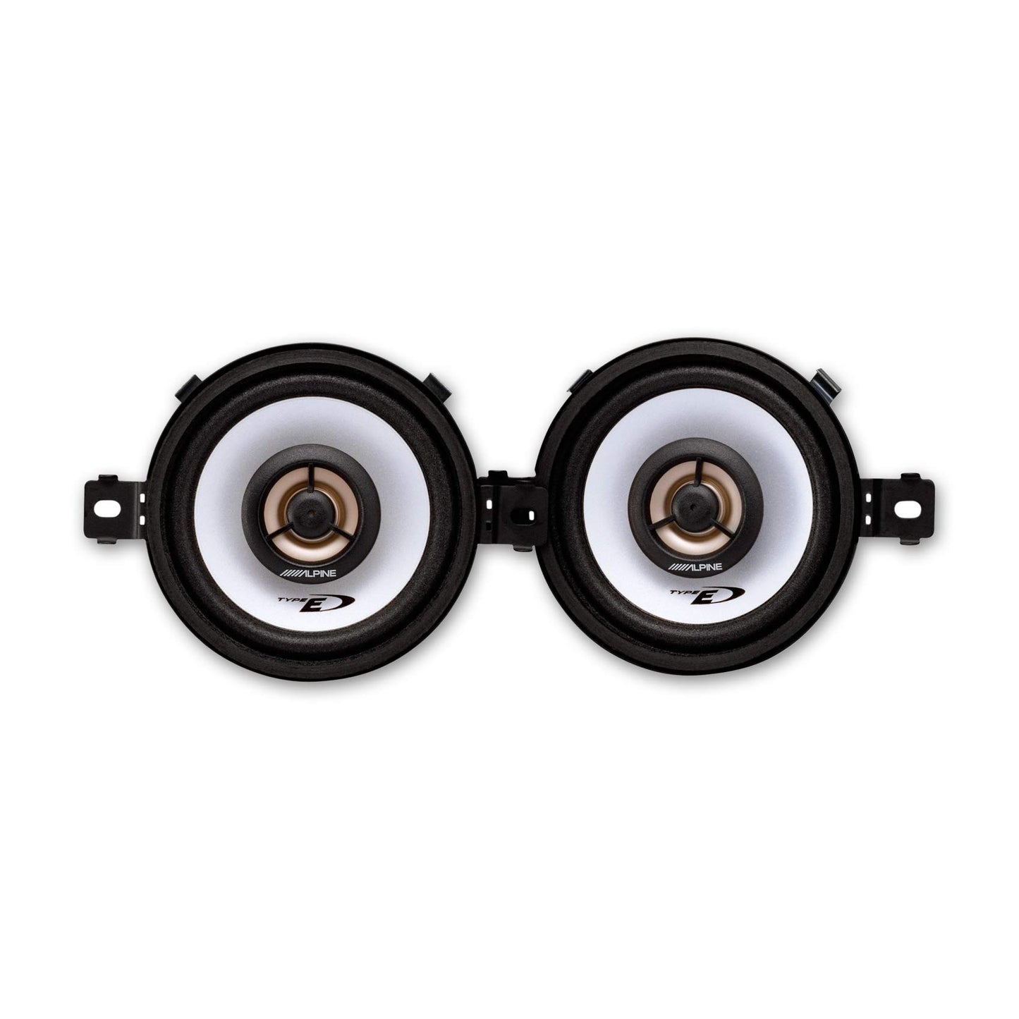 Alpine SXE-0825S 9 cm (3.5 inch) 2-way coaxial speakers & JVC CS-J420X 10 cm 2-way coaxial speakers, 2 pieces.