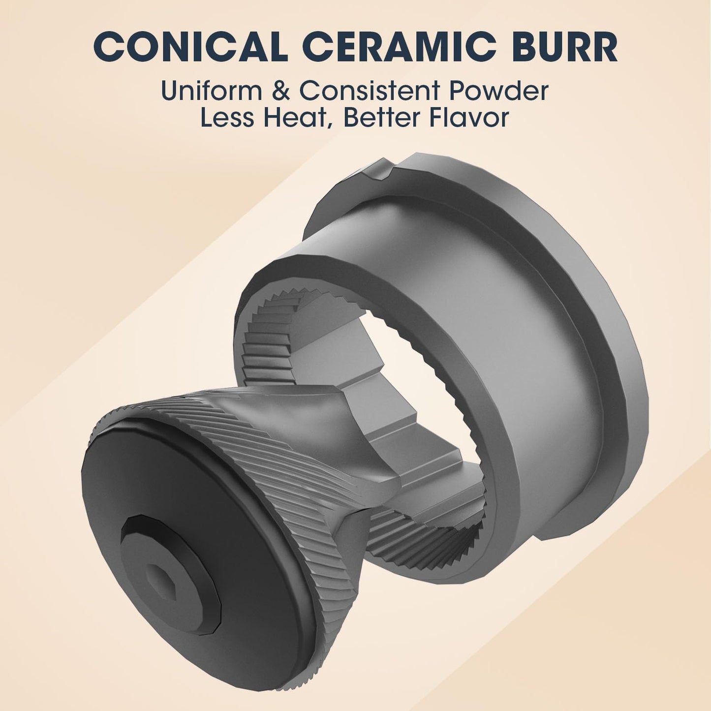 Portable battery-operated burr coffee grinder with 38 adjustable grind settings, rechargeable coffee grinder with LED display, wireless coffee grinder for travel, camping, office, espresso, pour over, etc.
