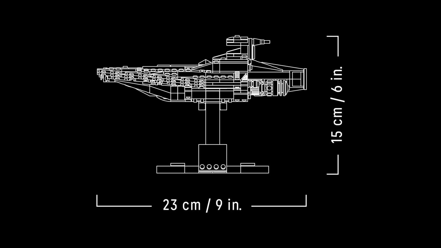 LEGO Star Wars 75404 Assault Ship of the Acclamator class from Attack of the Clones - Starship for collecting, building, and displaying - fantasy building set - gift for adult and teenage fans