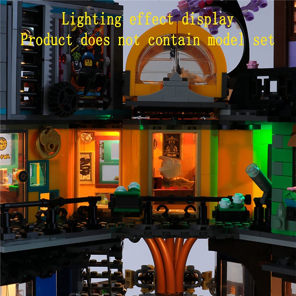GEAMENT LED light set for Ninjago City Gardens compatible with Lego 71741 (model set not included)