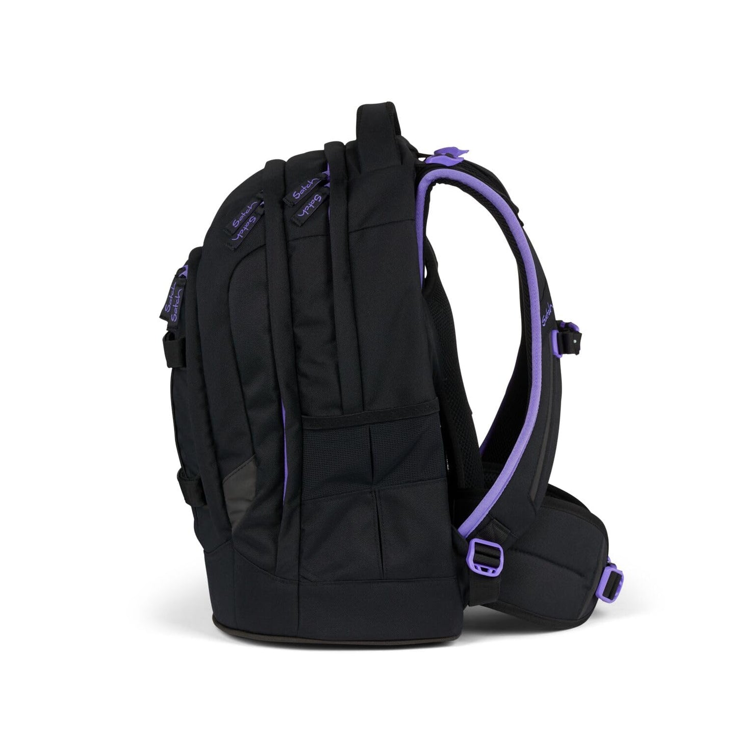 Satch Pack school backpack set 3-piece including pencil case and gym bag (Purple Phantom)