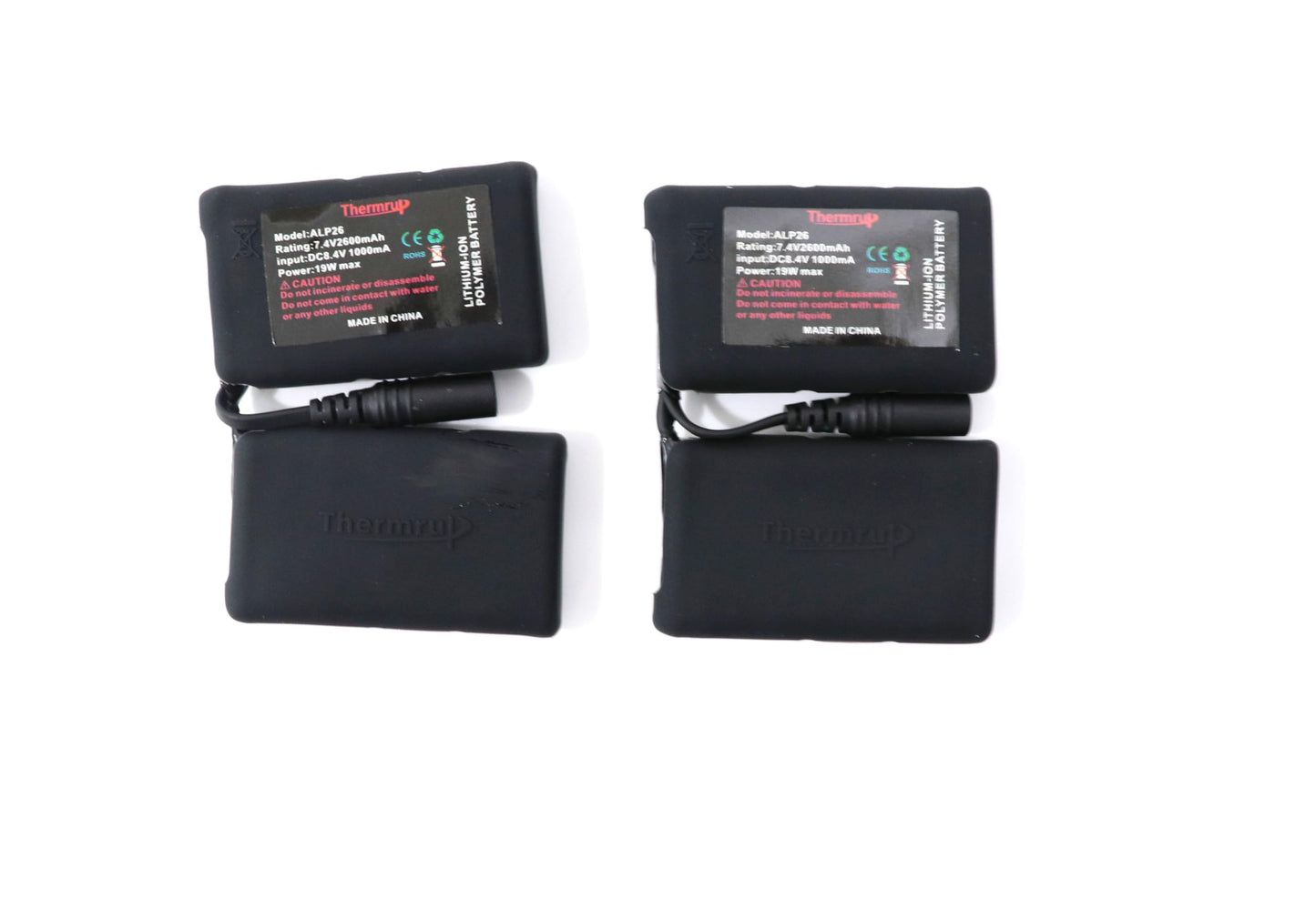 2X spare battery for Thermrup heated gloves