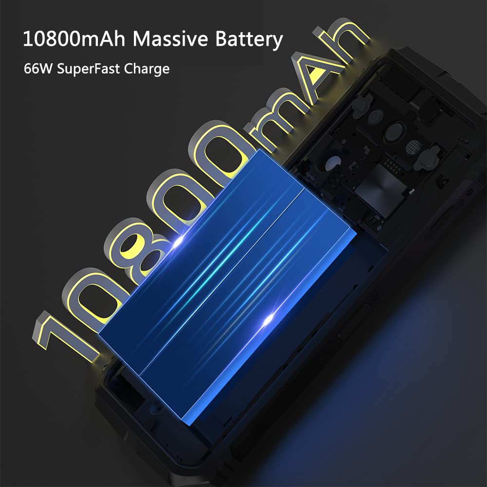 DOOGEE V30T (2023) 5G smartphone without contract, Dimensity 1080 20GB + 256GB, 10800mAh battery, 108MP camera (20MP infrared) + 16MP + 32MP, Android 12 6.58 inch, wireless charging NFC black