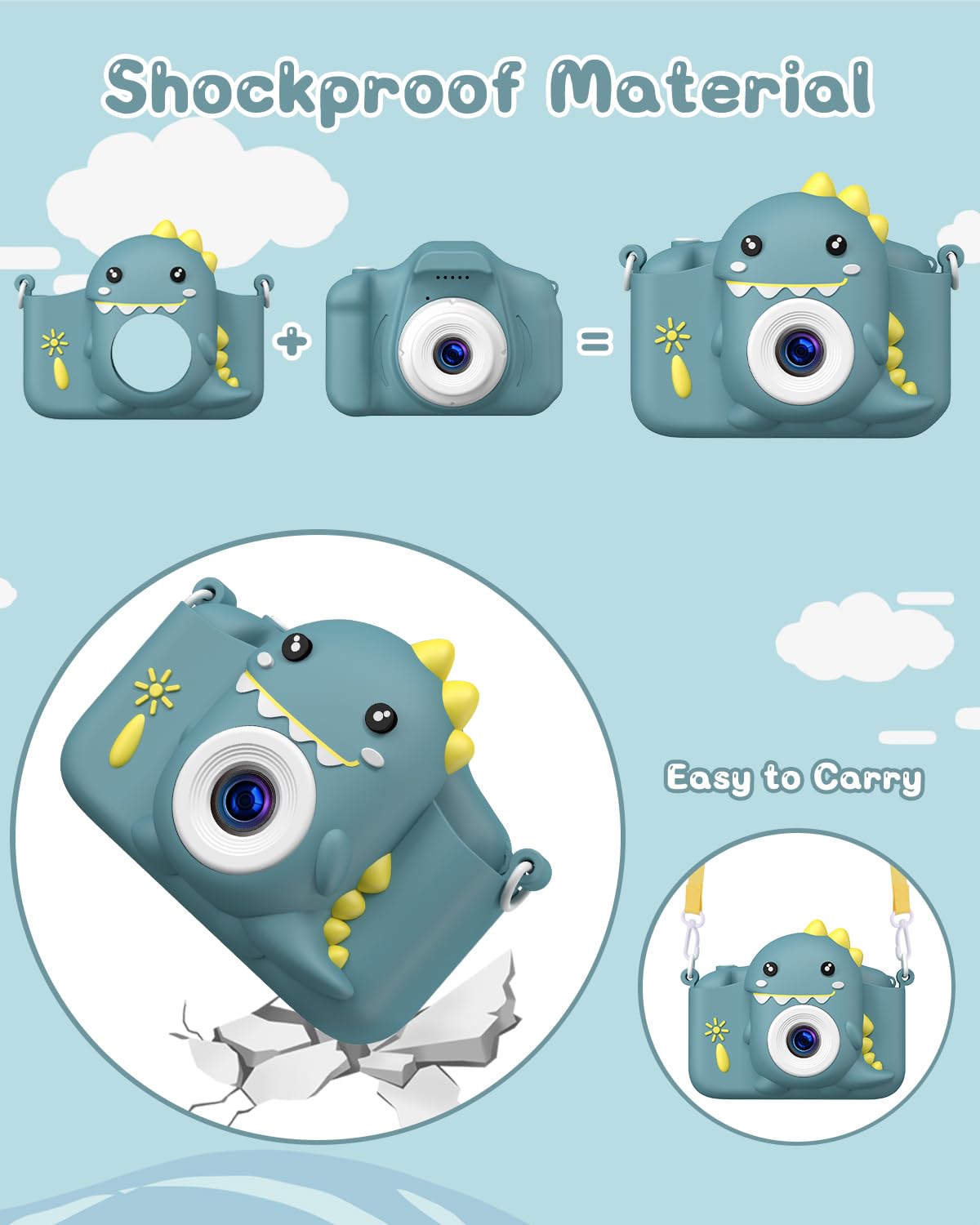 Children's camera, Gofunly kids camera 1080P 2.0-inch screen kids camera with 32GB card selfie digital camera photo camera for 3-12 year old boys and girls Christmas toy