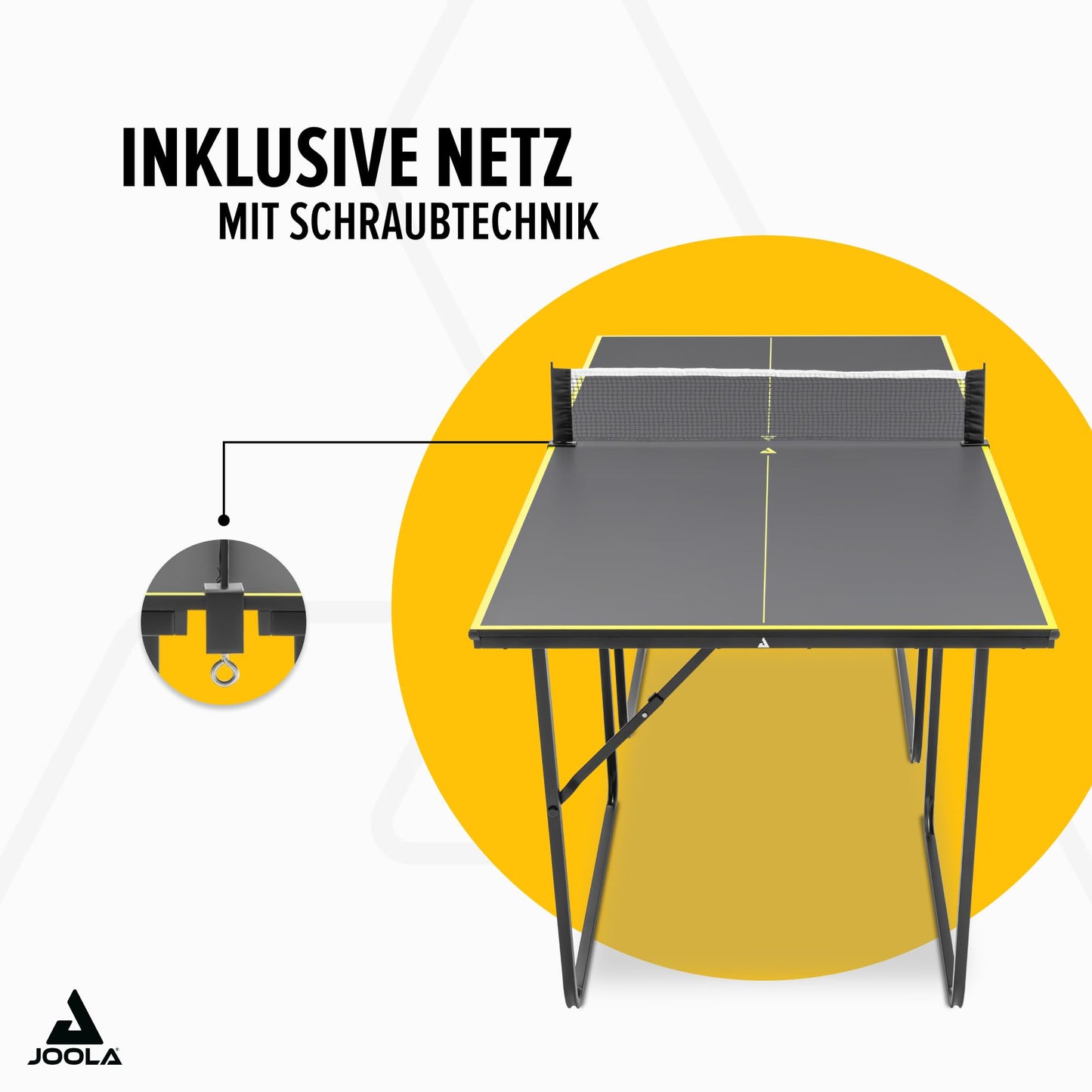 JOOLA Midsize Table Tennis Table, Dark Grey, 19117, 168 x 84 x 76 cm, includes net.