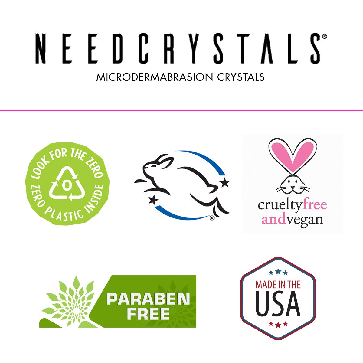 NeedCrystals Microdermabrasion Crystals, facial scrub. Natural face scrub for dull or dry skin improves scars, blackheads, pore size, wrinkles, spots, and skin texture. 227g