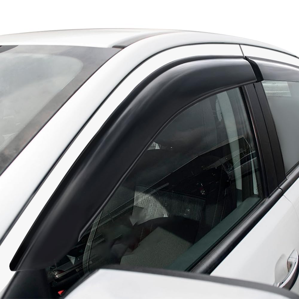 JHCHAN Wind Deflector for Toyota Hilux 2015-2024 Hilux AN110 AN120 AN130 Double Cab 4X4 Smoke Black Rain Deflector 4 Pieces