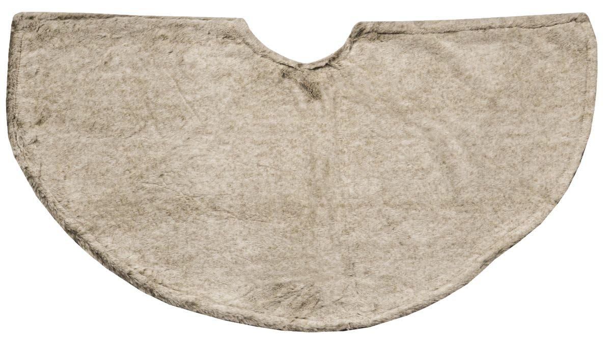 JACK Cozy Christmas Tree Skirt Round Ø 120cm, Tree Skirt Christmas Tree Base, Color: Taupe
