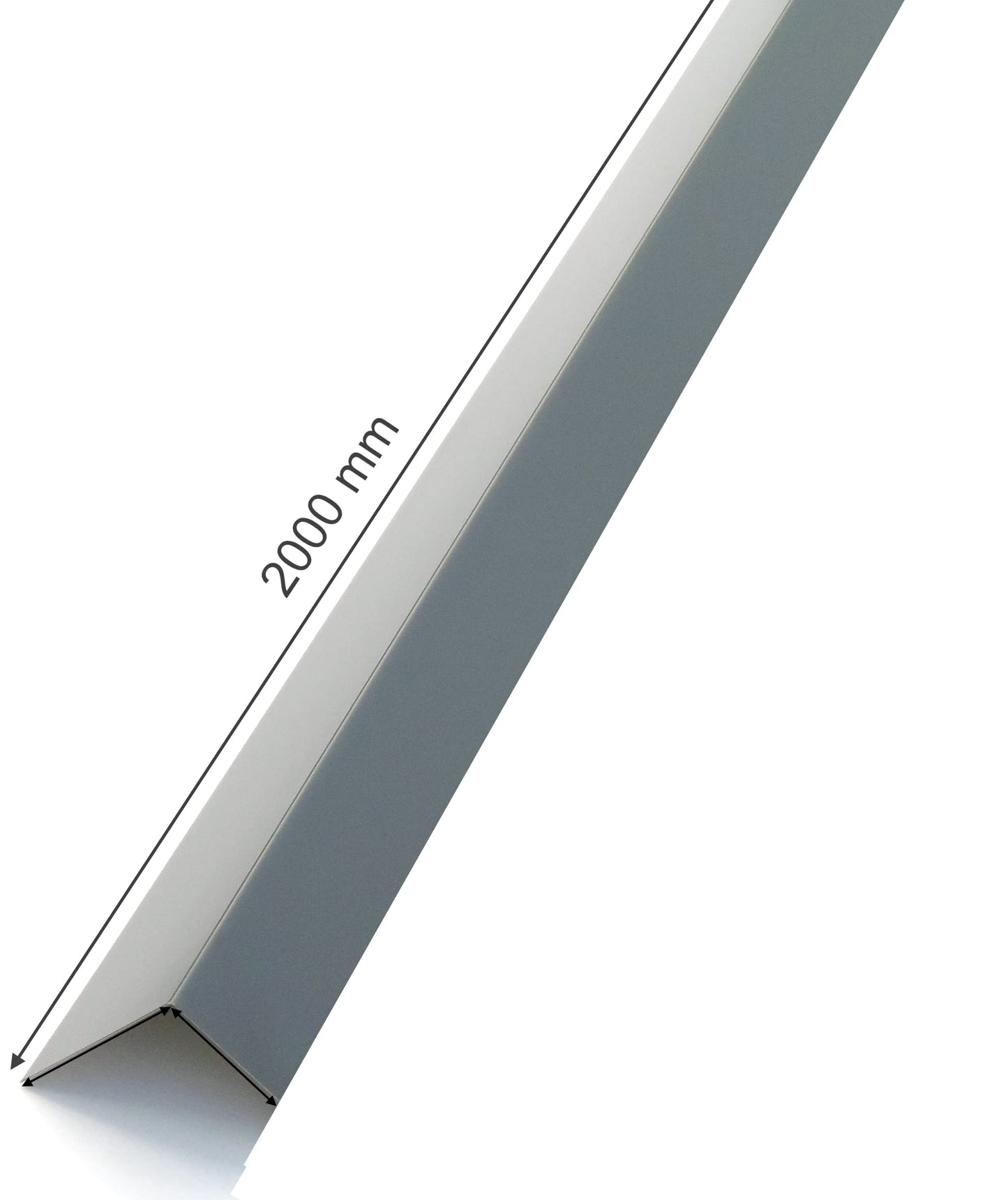 Aluminum angle sheet Aluminum corner sheet Angle 90° Aluminum L-angle 100mm x 50mm in Gray Anthracite RAL 7016 Facade cladding Wall sealing Wall covering (100mm x 50mm x 2,000mm)