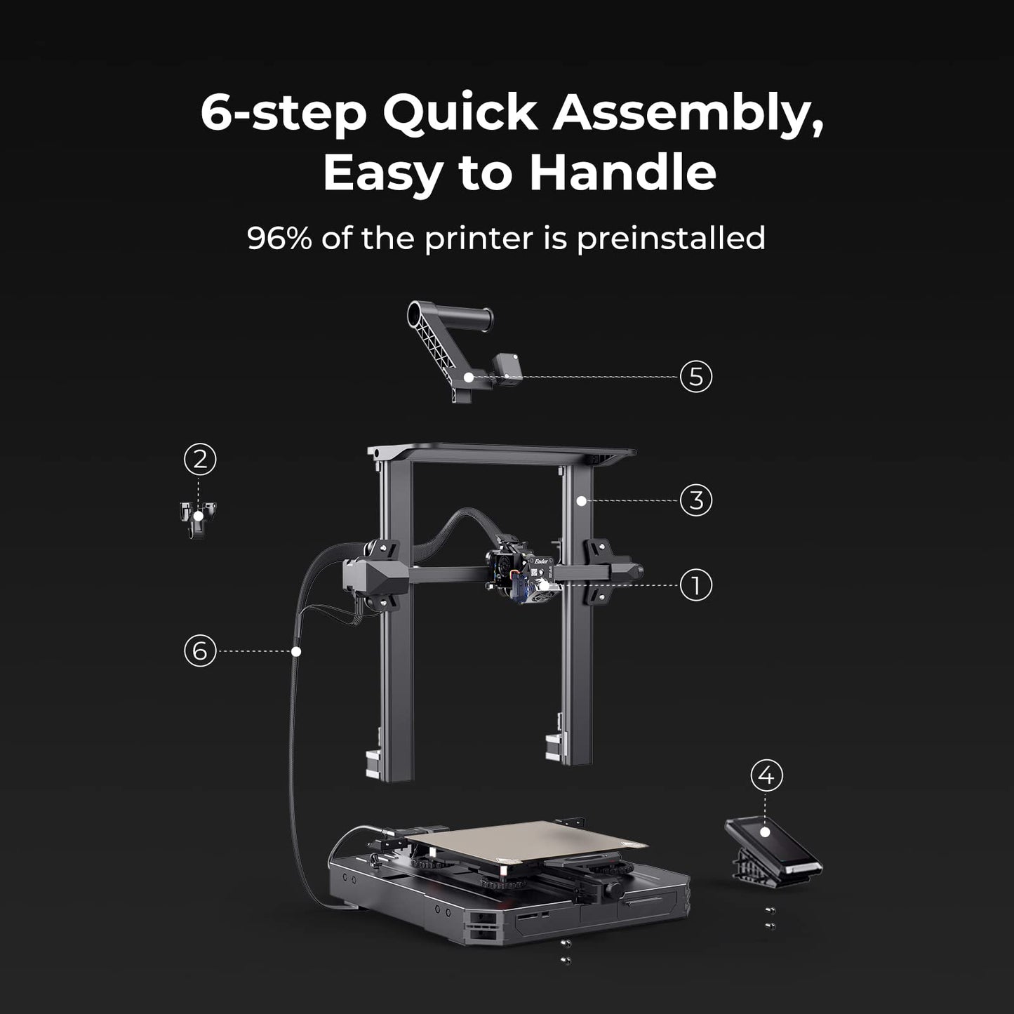 Creality Ender 3 S1 Pro, Official FDM 3D Printer with 300°C High Temperature Nozzle, 160mm/s Fast Printing & Steel PEI Plate with Spring & LED Light Strip, CR Touch Auto-Leveling (220x220x270mm)
