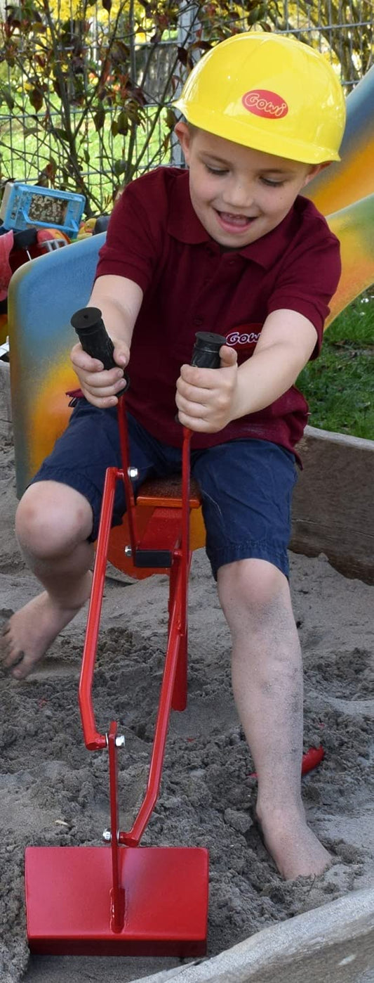 4ever play Giant Sand Digger & Construction Helmet - Set Metal Excavator Backhoe