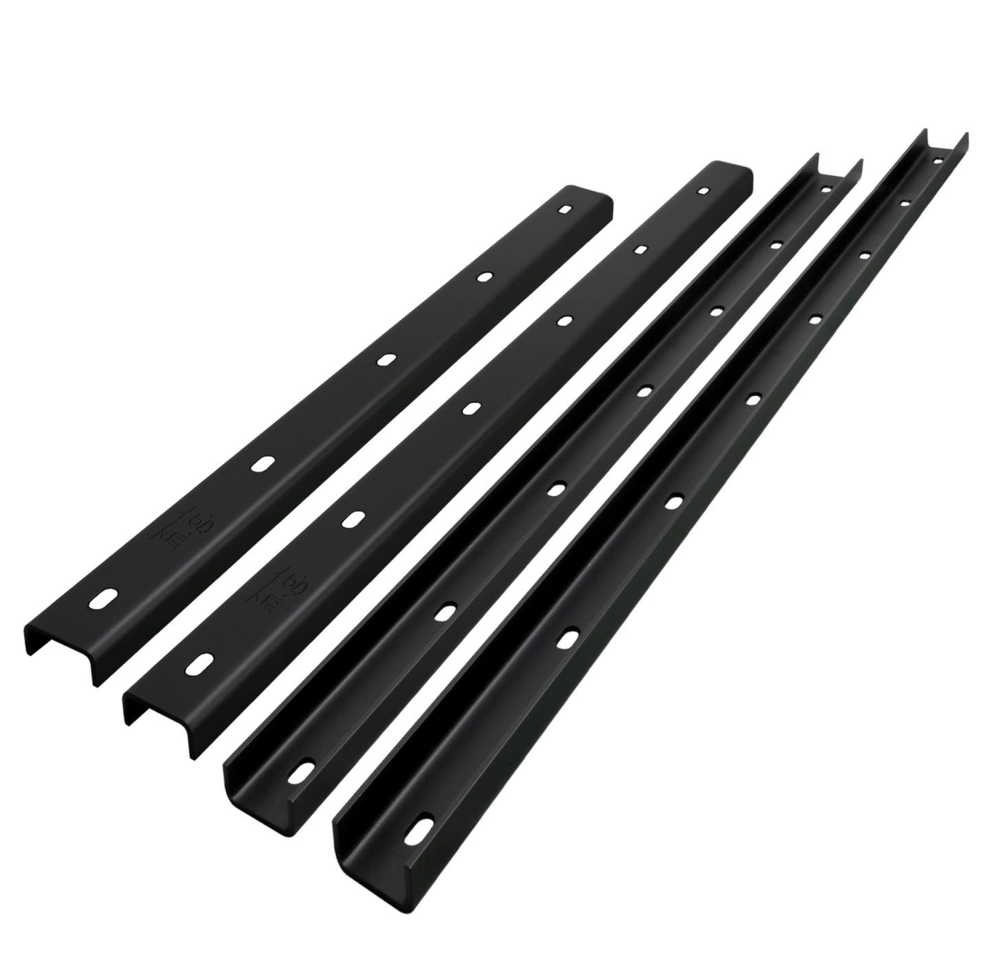 3x mounting rail U-SHAPED solid beam for table tops, table hardware, support beam, reinforcement profile, U-profile, cross brace, stiffening profile, groove profile (70cm length, set of 3)