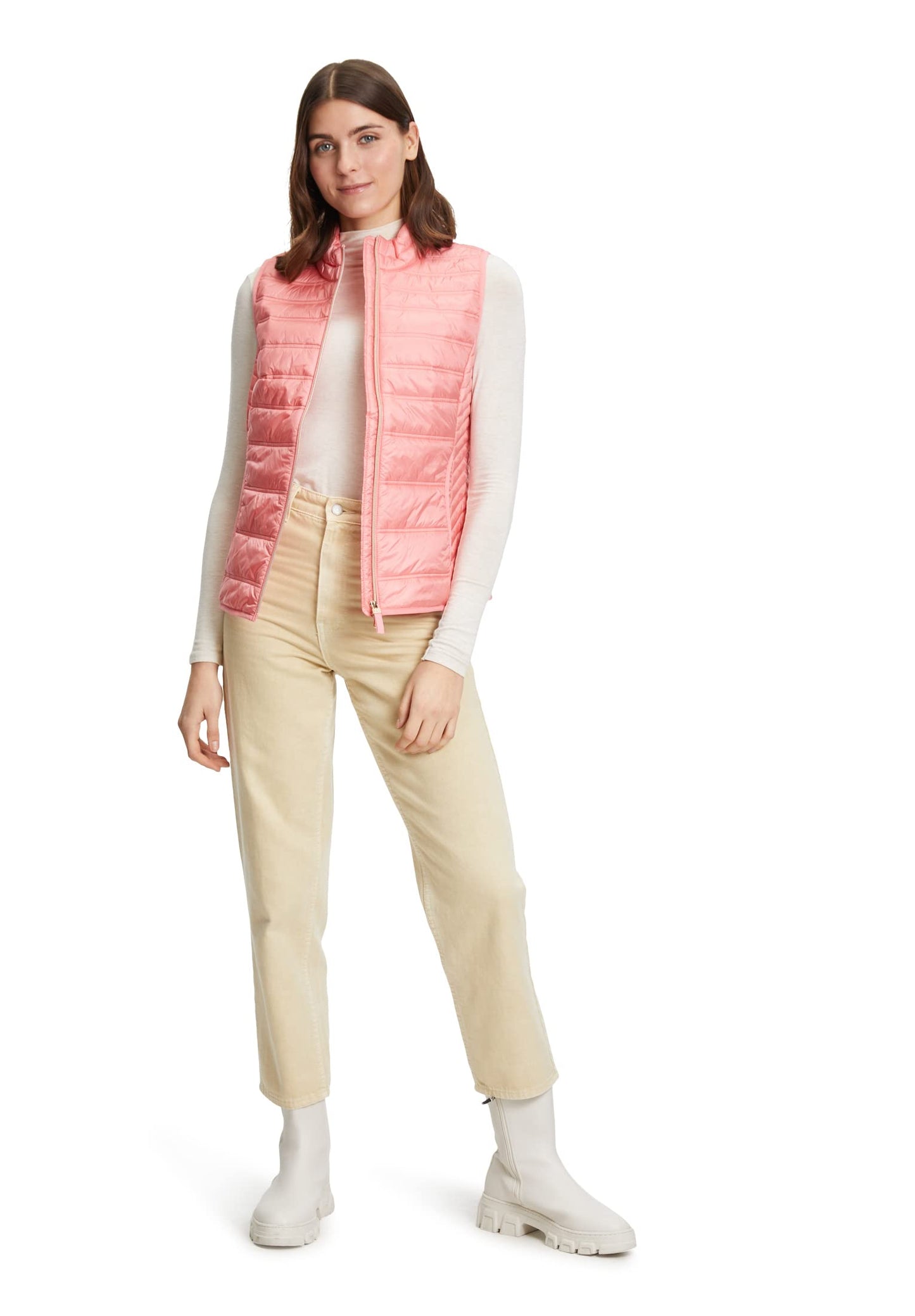 Betty Barclay Women's Sandra Vest, Salmon Pink, Size 40.