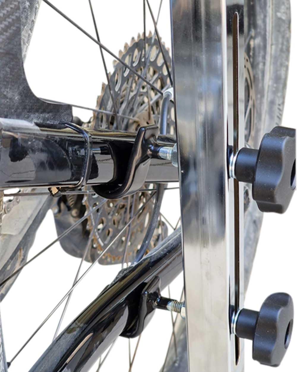 Gioma Bikestand Unisex-Adult Stilo Gc 215-00 Bicycle rear fork parking stand, rear fork stand, chromed, hammered grey paint finish, mm 380 x 360 x h 630