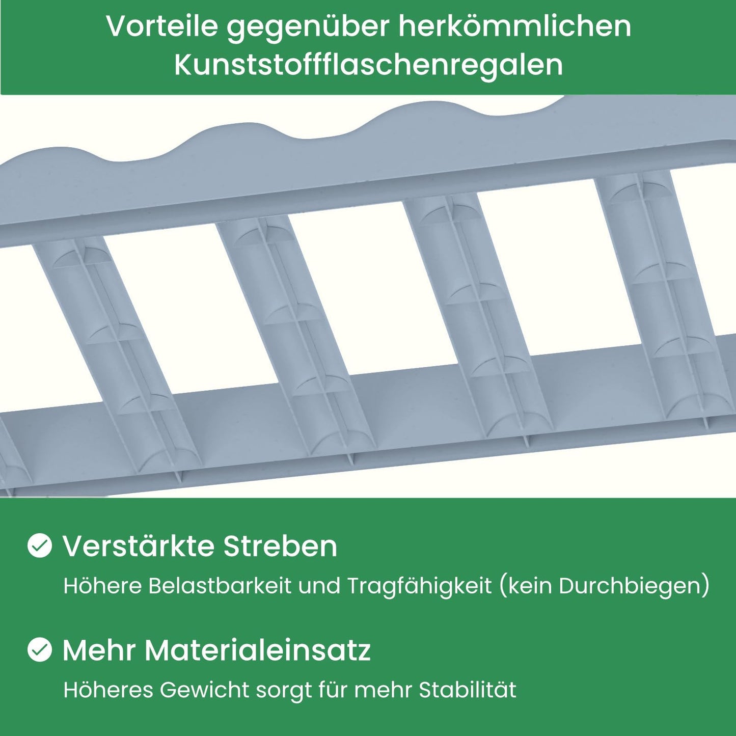 ARTECSIS wine rack stackable plastic for 60 bottles, sturdy bottle rack in gastronomy quality, modular expandable, concrete gray