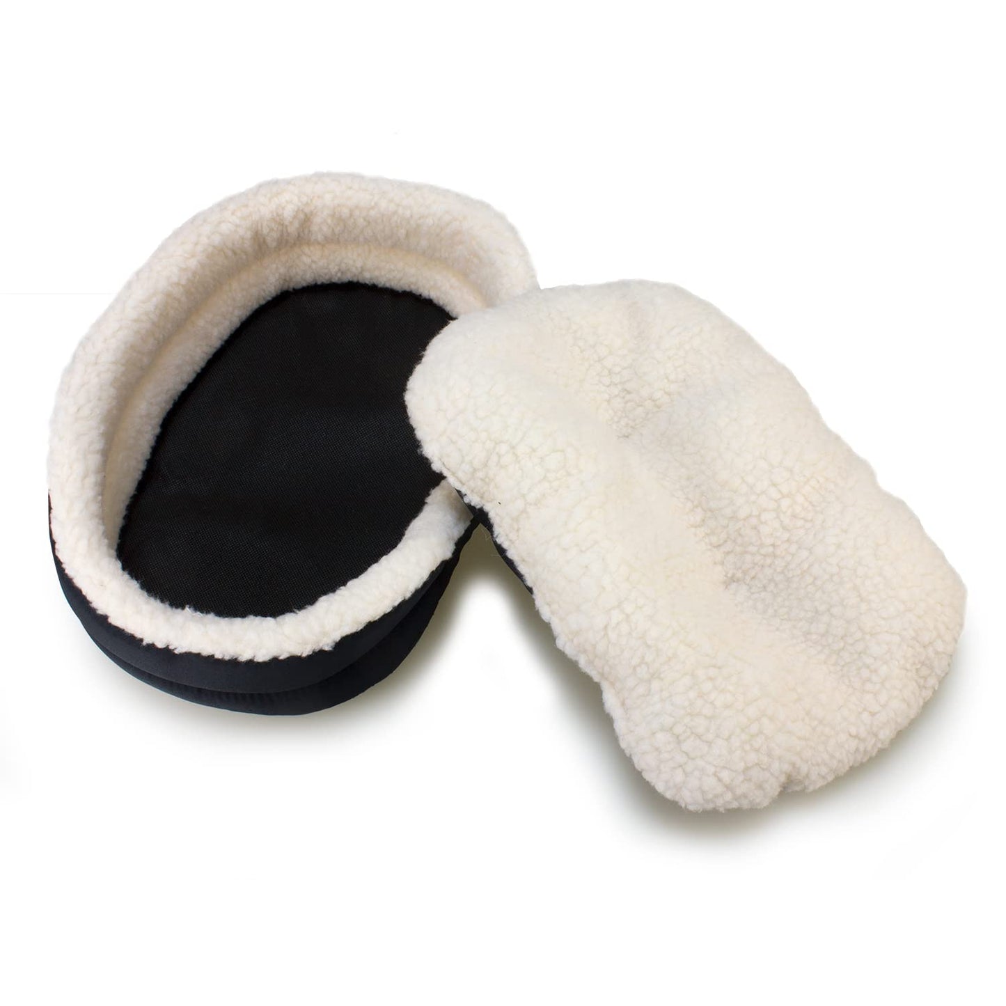 Arquivet plush rabbit cradle, soft and warm bed, hammock for rabbits and small mammals, Black, 40 x 24 x 12 cm.