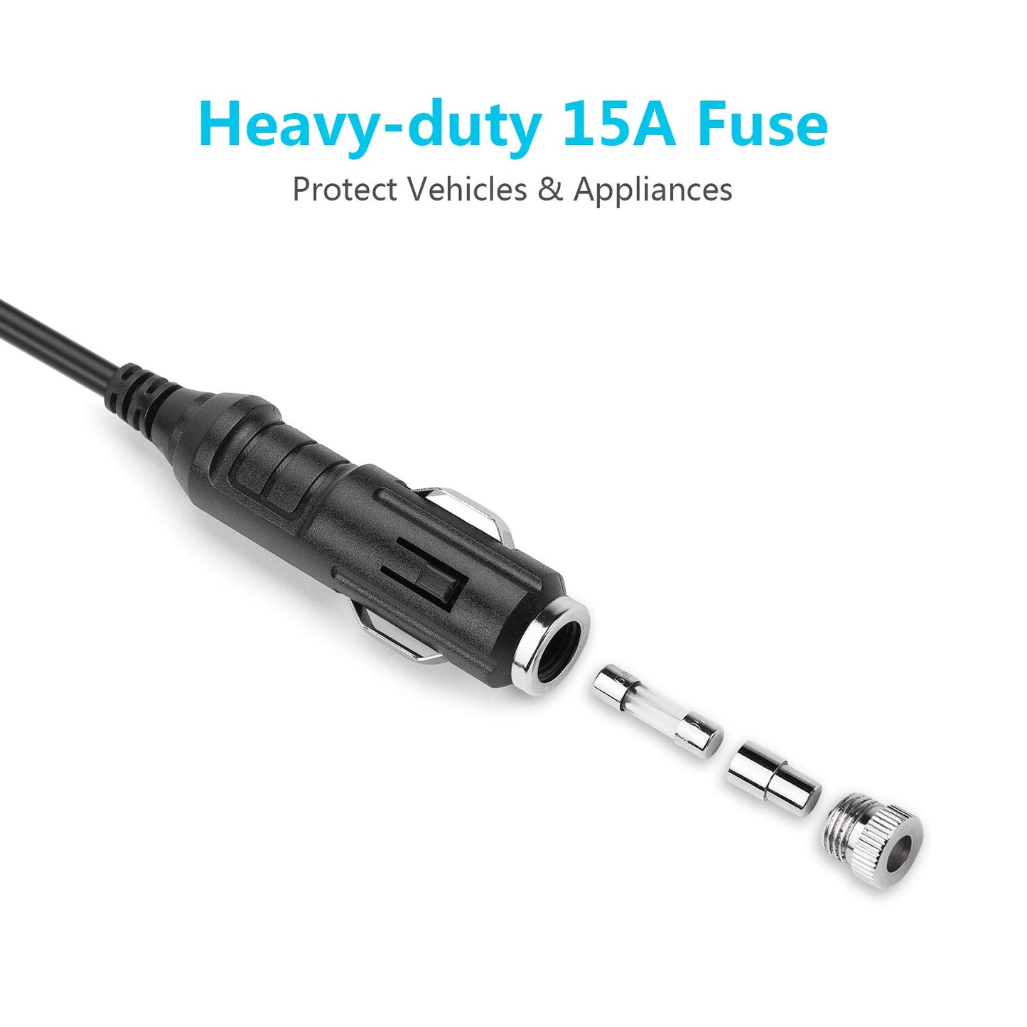 RoyPow VM10 12V 10A 120W All-in-1 Vehicle Car Battery Monitor & Protector & Extension Cable with Cigarette Lighter Adapter