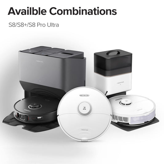 Roborock original accessory, detachable Rubber DuoRoller brush for S8/S8+/S8 Pro Ultra/Q8 max/Q8 max+/Q5 max robot vacuum.