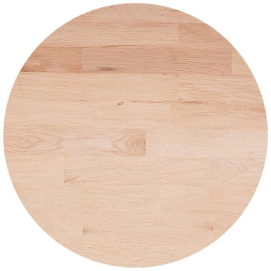 vidaXL Round Solid Wood Tabletop Oak Board Wood Board Replacement Tabletop Ø50x1.5cm Unfinished Solid Wood Oak