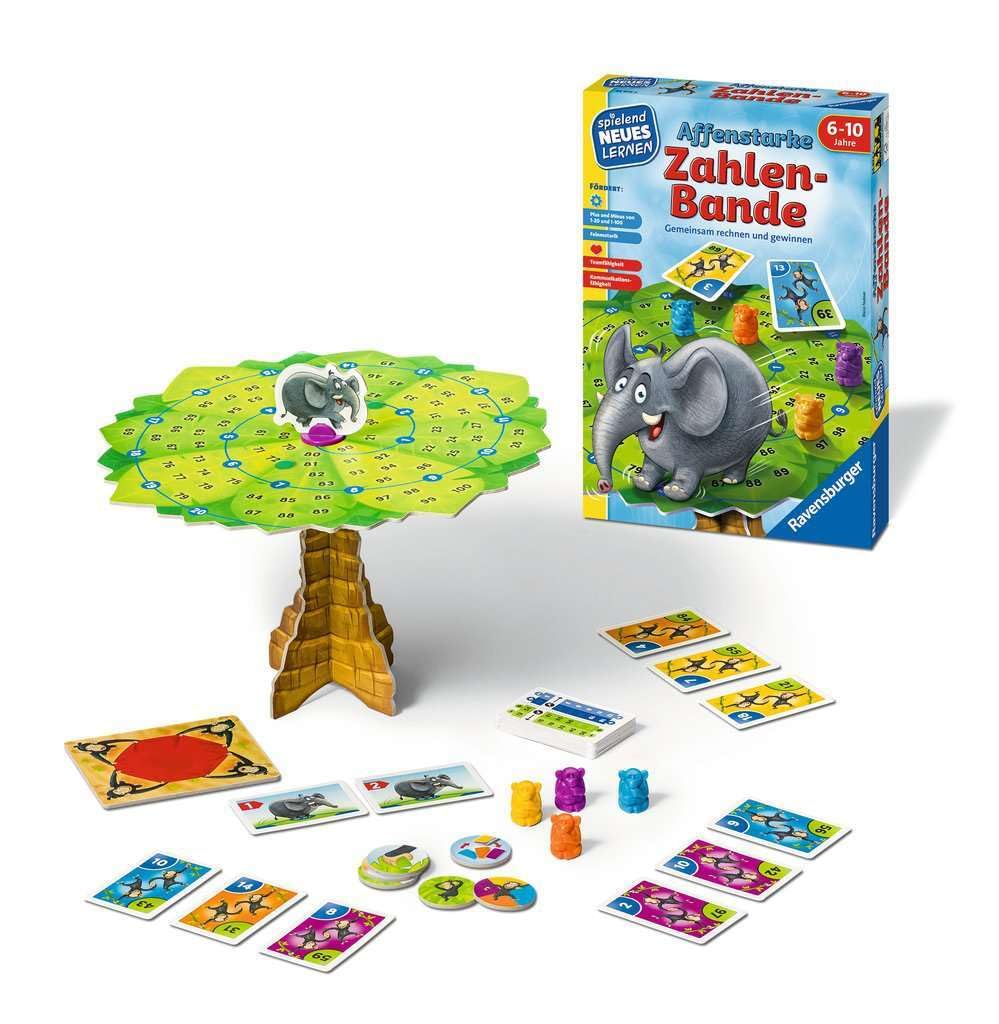 Ravensburger 24956 - The Reading Rat - Play and Learn for Kids & 24973 - Monkey Strong Number Gang - Play and Learn for Kids