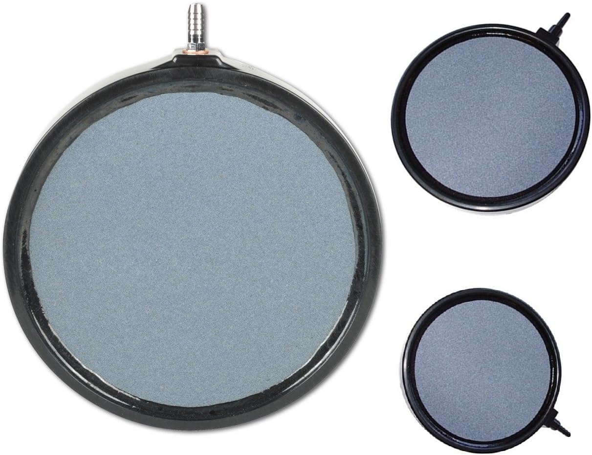 AquaForte Hi-Flow V-60 Air Pump Set & Aerator Disc/Plate 20cm, Connection 9mm.