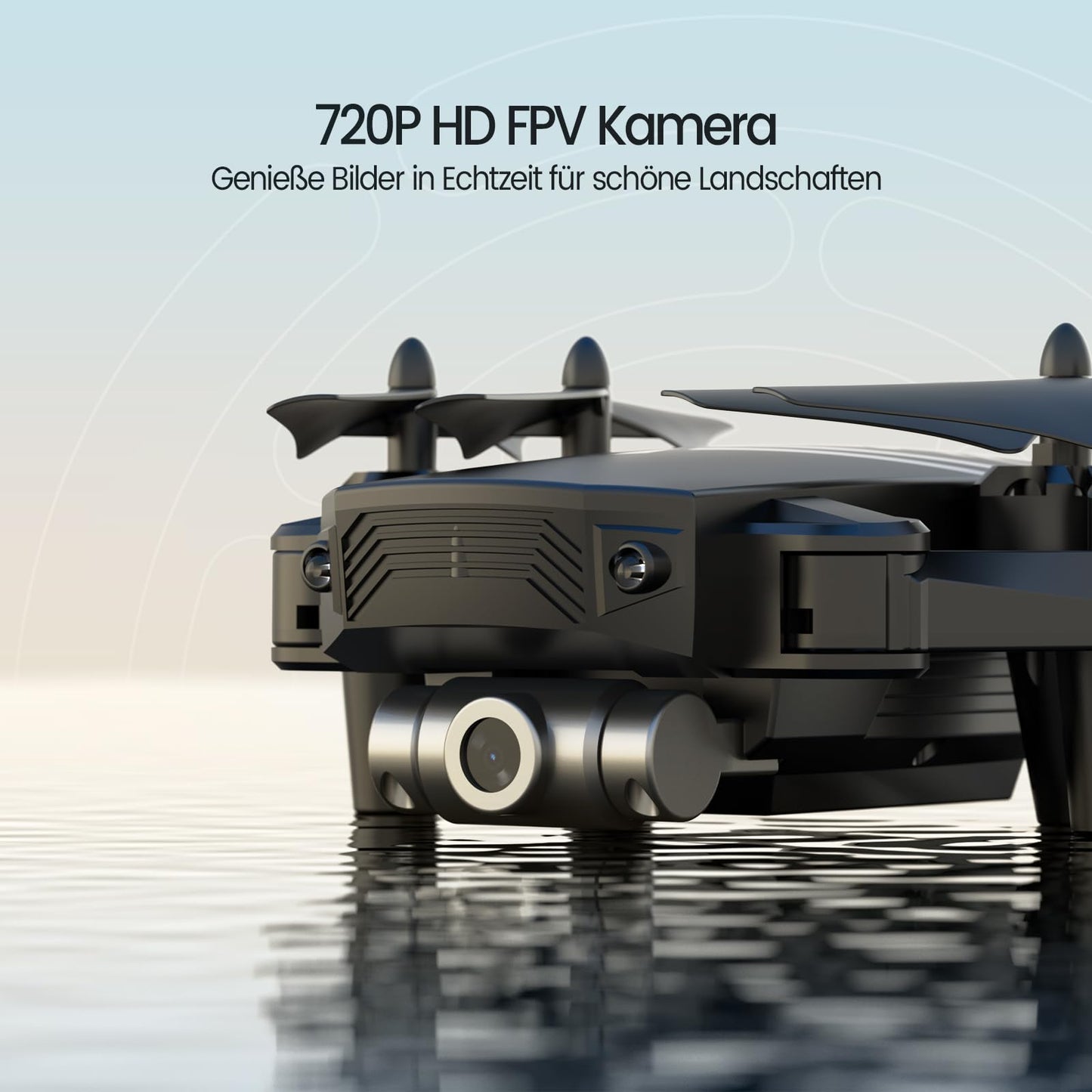 DEERC D20 drone for kids with HD camera, foldable RC quadcopter with FPV live transmission, long flight time, gesture control, flight path, altitude hold, one key start/land, headless mode, 3D flips for beginners.